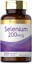 キャラリアイーストフリーセレン 200mcg | 200カプセル | L-セロノメチニンエッセンシャルミネラル | ベジタリアン・非GMO・グルテンフリーサプリメント