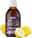 5X最終的な強さのオメガ3の魚油の液体、高いDHAおよびEPA Omega3脂肪酸、ビタミンD、7.560のfloz、レモン味のの高い効力オメガ3の魚油の補足