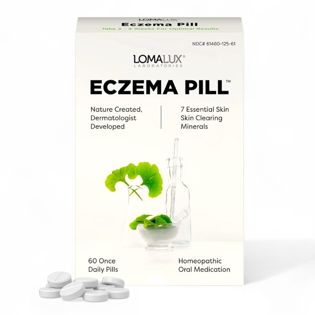 LomaルクスEczemaの丸薬 - 自然Eczema治療救済救済療法 - 皮膚科医が開発 - 7ミネラルクリア&Severe Eczemaの頭皮のスケーリング、発疹、大人、子供、トドルのためのアンチイッチスキンボディフェイスを防止