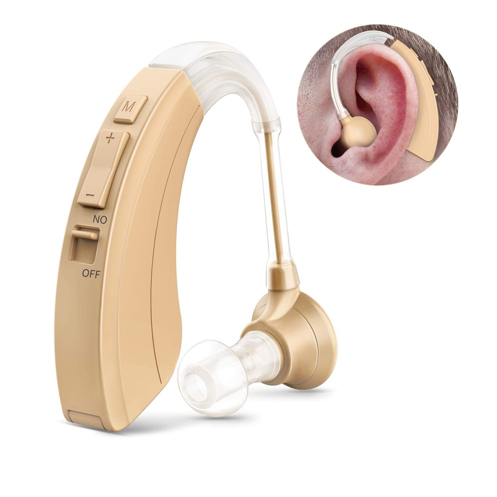 Kituwant Hearing Aid for Seniors and Adults, Digital Hearing Amplifier, Hearing Aids with a Noise Cancelling Function and Adjustable Volume, 500 Hours Per Battery Life and Hearing Aid Cleaning Brush Included