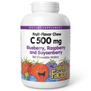 ナチュラルファクターは、シウブルビタミンC 500mg、免疫健康、ボニー、歯とグム、ブルーベリー、ラズベリー、ボイセンベリー、180ウエファーをサポート
