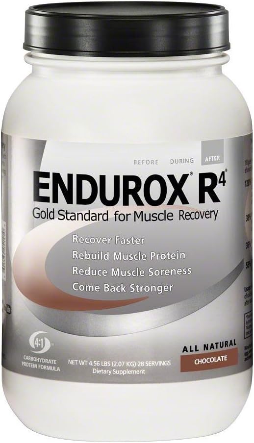 PacificHealhによるEndurox R4 - プロテイン+カルブ&電解液とすべての自然なポストのワークアウトの回復飲み物のミックス - より高速な回復のために、痛みを軽減し、筋肉を再構築 - 28のサービング(チョコレート)