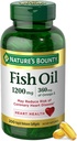 Nature's Bounty Fish Oil Omega 3 サプリメント - 心の健康をサポート, 1200 Mg 魚油, Omega-3, 200 Softgels (パッケージ 1)