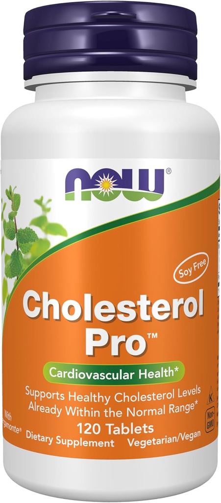 NOW Foods Supplements, Cholesterol Pro™ with Bergamonte™ and Plant Sterols, Cardiovascular Health*, 120 Tablets