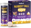 NuBest Tall Fizzy - 骨の強度、免疫、子供向け消化の健康 年齢 4 + 十代の | プロバイオティック、カルシウム、赤の海洋藻、ビタミンからマグネシウム | 30 オレンジ 発泡錠 | パック 3