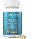 魚油オメガ3-EPA DHA-Supplement Burpless-Softgels - 120Capsules 1440 mg/サービングミニサイズヘルシーハートサポート脂肪酸サプリメントは、健康なトリグリセリドレベルを維持するのに役立ちます