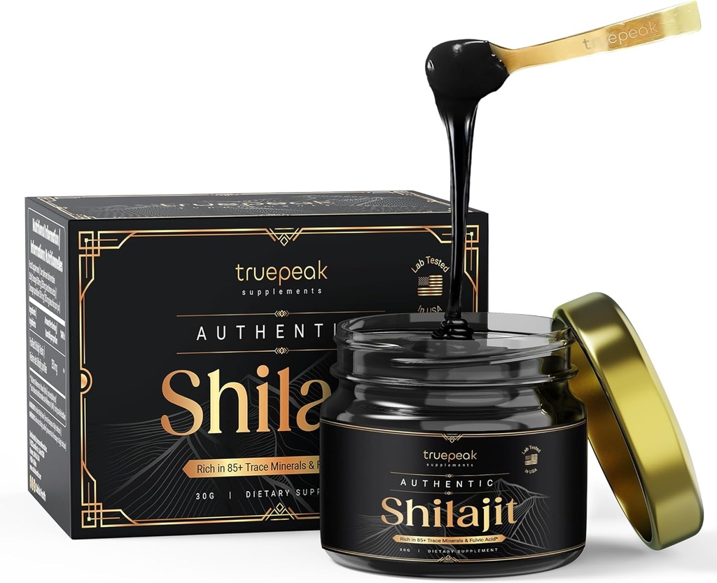 Himalayan Shilajit Resin - Gold Grade, US-Lab Verified&Tested, 500 mg Maximum Potency, 85 Trace Minerals with Fulvic & Humic Acid, Energy & Immune Support, 30g
