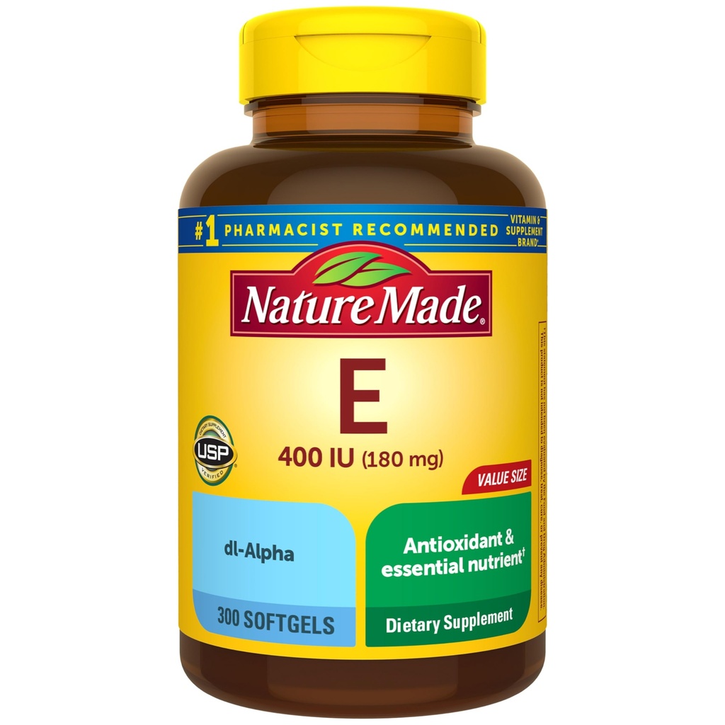 自然はビタミンE 180のmg (400のIU) dlアルファ、抗酸化剤サポートのためのサプリメント、300のSoftgels、300の日の供給をしました