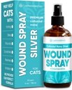 猫の傷の心配のスプレーは猫の円錐形と完全です | ナノの銀製 + 組成物のChlorhexidine | ビット、傷、赤み、イリテーション、手術後の縫合 | 4 Oz