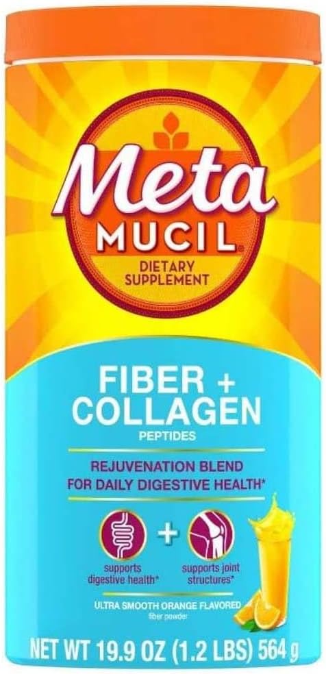 Metamucil繊維+コラーゲンのペプチッド粉-オレンジ- 19.9oz