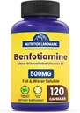 Benfotiamine、500のmg、チアミンの脂肪溶性の形態、健康なMetabolism、超bioavailableビタミンB1、高い効力、グルテンフリー、非GMO、ベジタリアン、120のカプセル