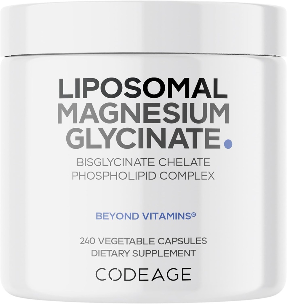 定規のLiposomalのマグネシウムのGlycinateの補足、2か月の供給、BisglycinateのマグネシウムのChelate、Chelatedのマグネシウムの鉱物の丸薬、BioPerineの黒いペッパーのビタミンのカプセル、非GMOのビーガン、240のct