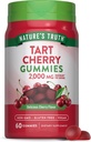 Nature's Truth Tart Cherry Gummies | 2000mg | 60 Count | Vegan, Non-GMO & Gluten Free Supplement | Cherry Flavor