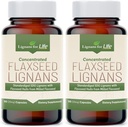 犬+ SDG - Omega 3脂肪酸、高い繊維の酸化防止剤のためのライフ フラクシードLignansのためのLignansは光沢があるコート、消化器及び中心の健康Lignans、35mg、90の亜麻仁のカプセル、2のパックを改良するのに役立ちます