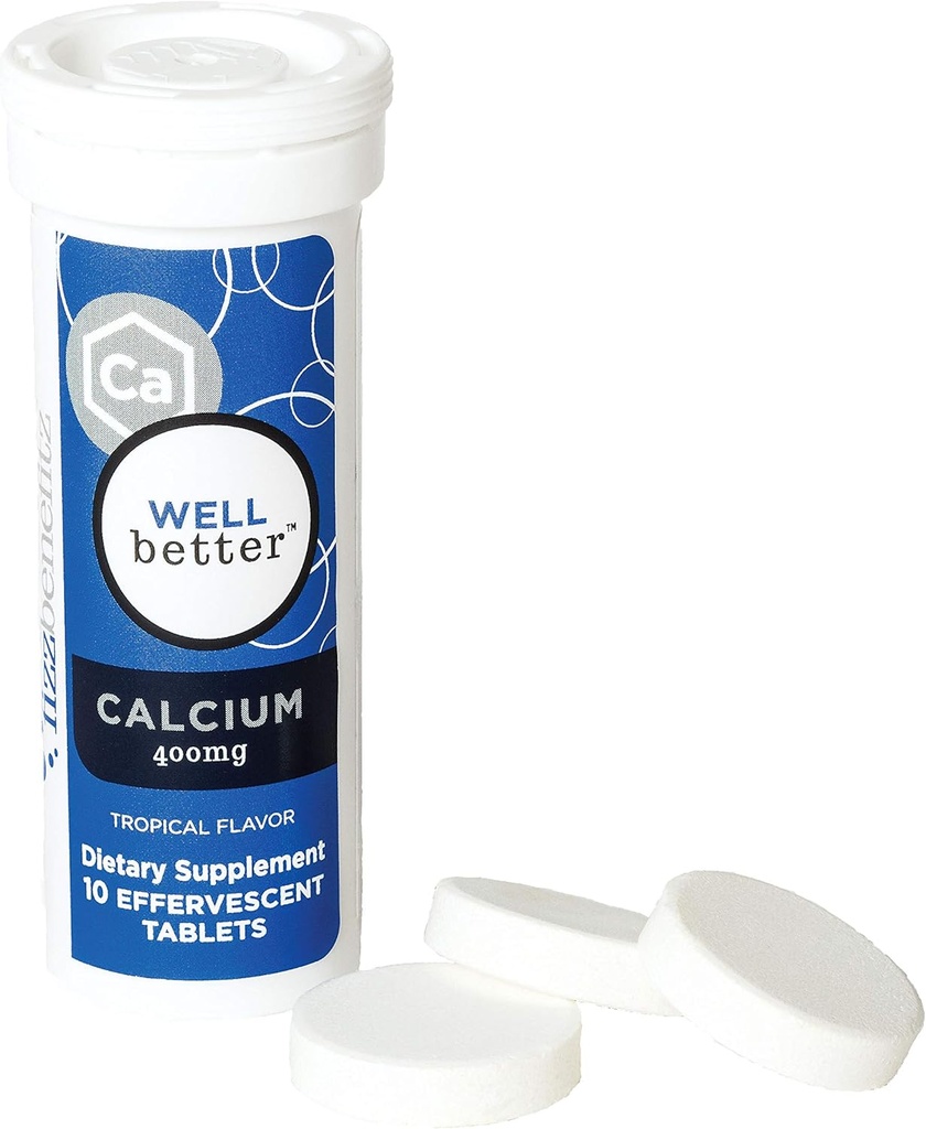 炭酸カルシウム 熱帯味の分解性サプリメント - 400mgのタブレットは水の粉として解放します - Pill Swallowing (3の管)と苦しむ人々のために完成します