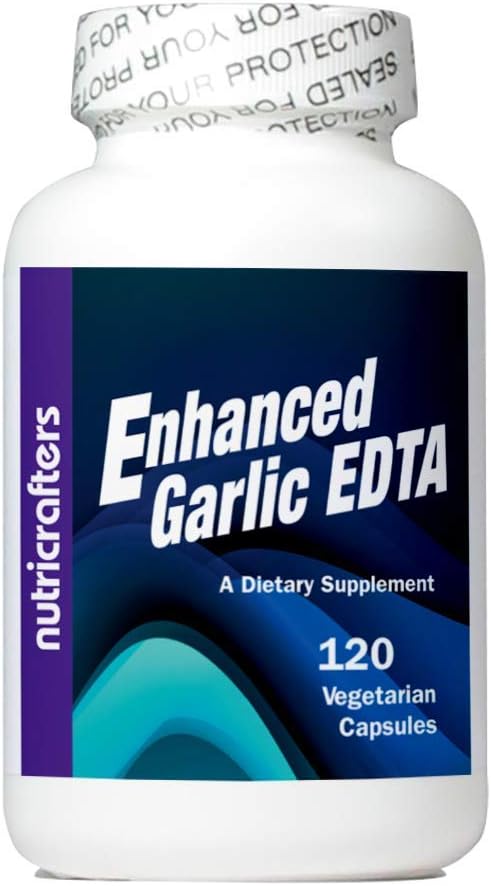 高められたニンニクEDTA 120のカプセル- 1000mg高い効力のカルシウムのdisodium EDTAの方式-ゼオライトを含んでいるマグネシウムの茎かアルミニウム無し- 120のカプセルの1本のびん