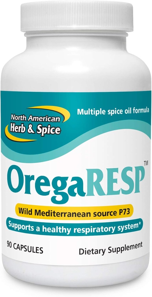 North American Herb & Spice OregaResp - 90 Veggie Capsules - Immune & Respiratory Health - Cumin, Sage, Oregano Oil - Safe for Children & Pets, Non-GMO - 90 Total Servings