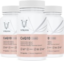 Vitruvin Ubiquinol COQ10 - Coenzyme Q10 Ultra-absorbable、co q 10 血管および中心の健康、健康な皮および毛、健康な老化のための酸化防止の補足