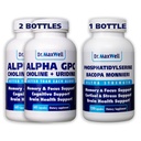 アルファGPC及び尿2X 60のカプセル+ Phosphatidylserine及びBacopa 1x 120のカプセル、2か月の供給