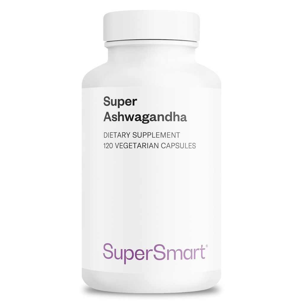 スーパースマートスーパーアシワガンダ 1日あたりの600mg(特許取得済) - KSM-66アシワガンダ - 高い効力5%アノライド | 非GMO&グルテンフリー - 120ベジタリアンカプセル