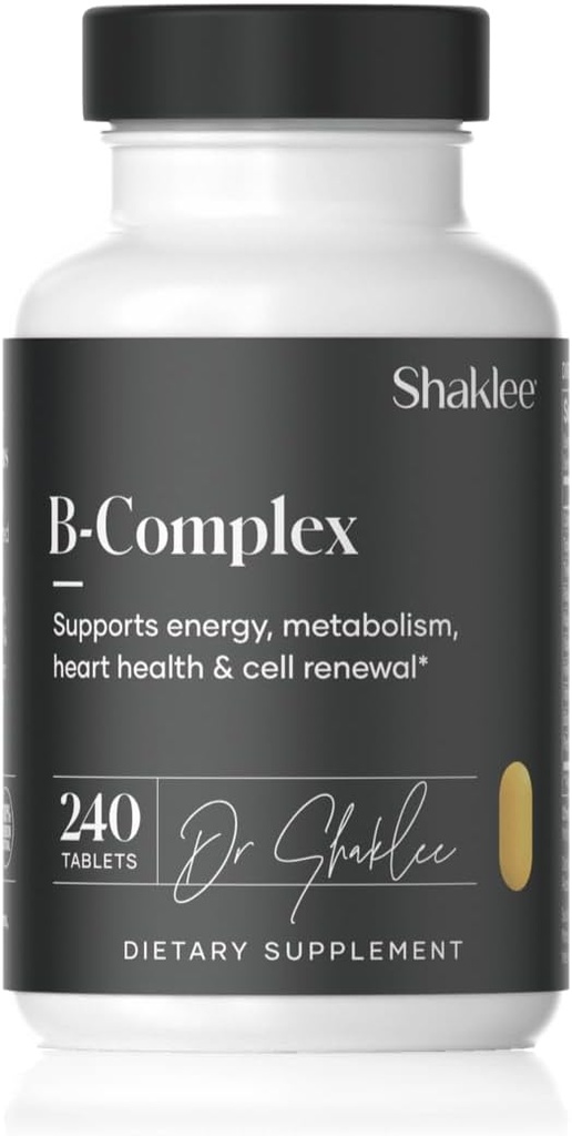 Shaklee - B-Complex - 特許取得済みの生体活性吸収システムTM - 健康増進のためのビタミンB - エネルギー、心臓血管、脳の健康をサポート - 240錠