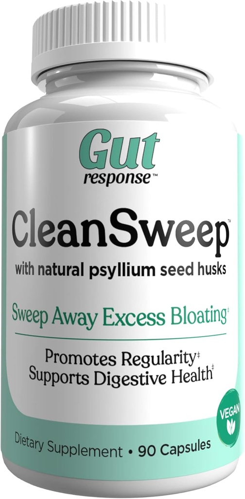 CleanSweepカプセル, 健康な腸の動きをサポート, 消化の健康サポート, 正規性を促進します。, 天然のPsyllium種子殻, 毎日の繊維のサプリメント, 90 カプセル, 90 サービング