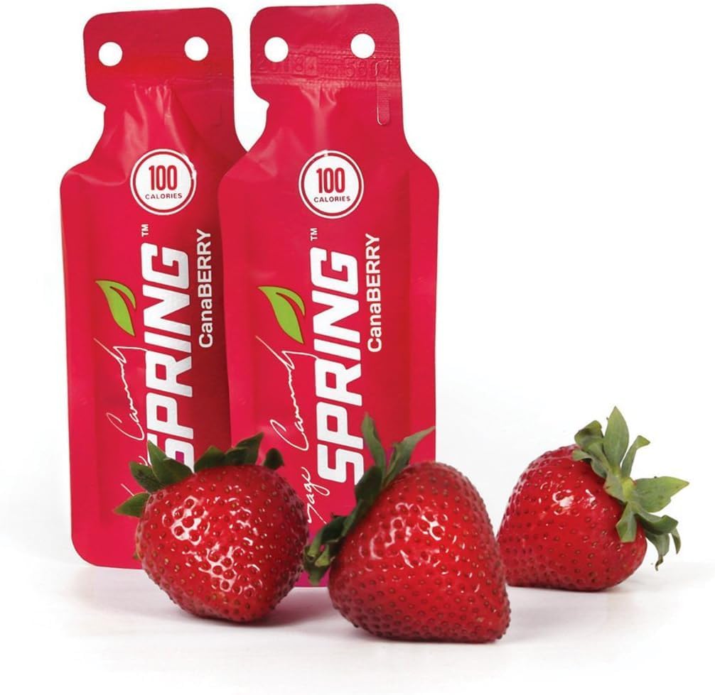 スプリングエネルギーゲル - カナベリー - 20 Ct - ランナーのためのスポーツ栄養エネルギーゲル