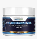 VITAMISANプレミアムオーガニックグルコサミン&コンドロイチンクリーム MSM、アルニカ、コラーゲン