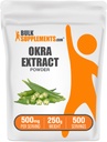 BulkSupplements.comオクラエキスパウダー - オクラサプリメント、繊維のソース、ハーブサプリメント - ビーガン&グルテンフリー、サービングあたりの500mg、250g(8.8オンス)(パッケージ1)