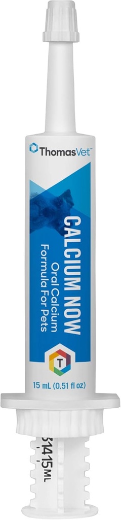 Thomas Pet Calcium Now - 犬と猫のための高速吸収、経口カルシウムサプリメント - Whelping、Queening、看護&カルシウム欠乏 - 15 mL(0.51 fl oz)
