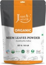 Just Jaivik 100% Organic Neem Leaves Powder - USDA Certified Organic, 227 GMS / 1/2 LB Pound / 08 Oz - Azadirachta Indica - Promoting Healthy Hair and Clear Skin (an USDA Organic Certified Herb)