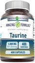 アメージングフォーミュラ タウリン1000mgカプセルアミノ酸サプリメント | 非GMO | グルテンフリー | 米国製 (400 カウント)