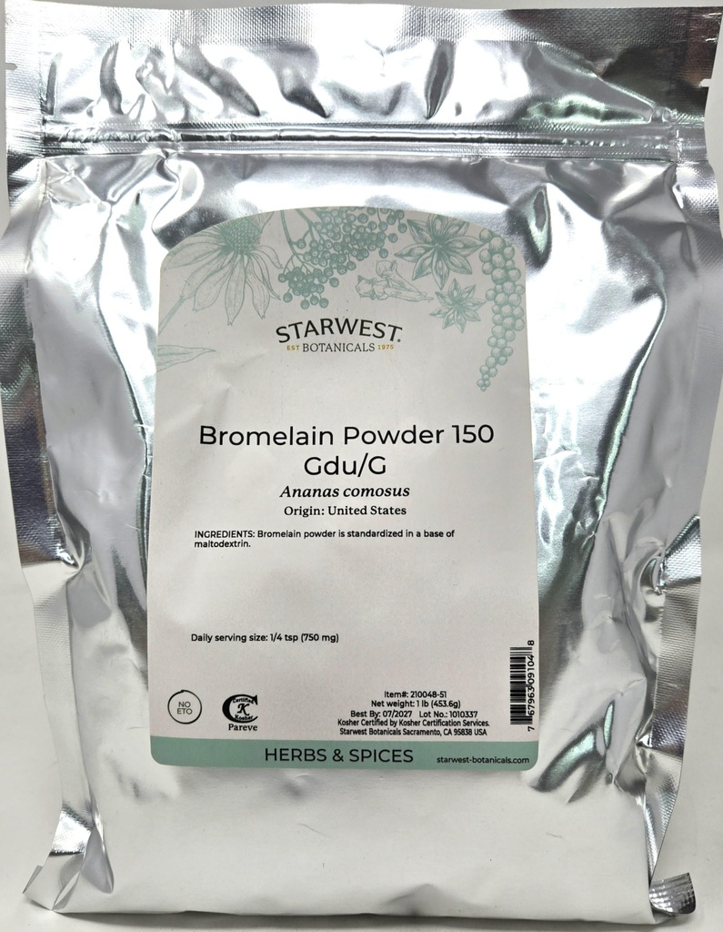 Bromelainの粉150gdu - Ananasのcomosus、1のlb、(星西の植物)