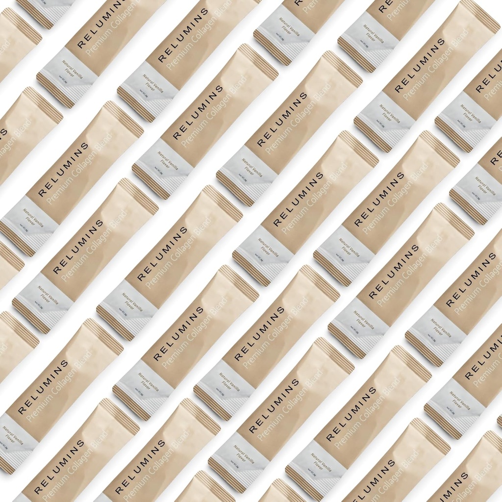 Reluminsの海洋のコラーゲンの粉の飲み物の組合せ-Glutathione、緑茶、CoQ10、及びHyaluronicの酸は滑らかな皮- 20の粉の磨き粉Xのバニラによって風味付けられる+ 2の自由な磨き粉を投げます