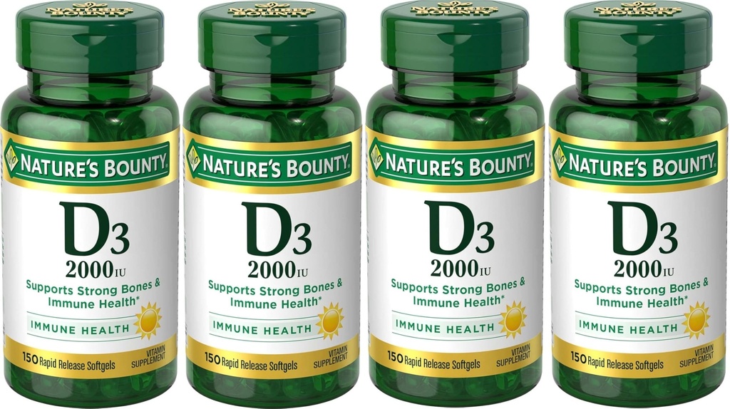 Nature's Bounty Vitamin D3 2000 IU Softgels 150 ea (パッケージ 4)