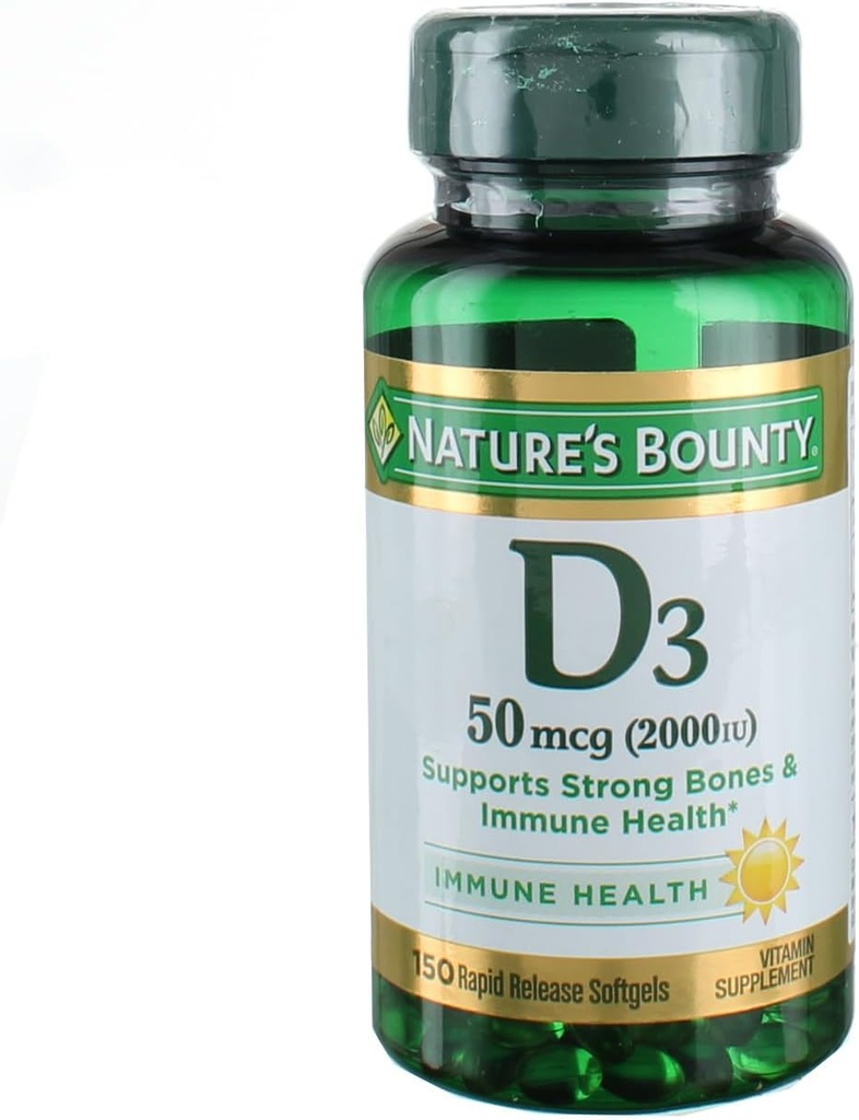 Nature's Bounty Vitamin D3 2000 IU Softgels 150 ea (パッケージ 4)