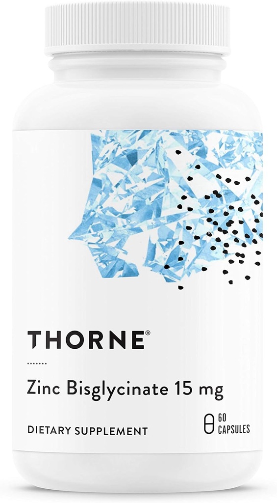 THORNE - 亜鉛Bisglycinate 15mg - 皮膚、目&免疫システム健康のための毎日のサポート - ケレート亜鉛サプリメント - 60のサービング