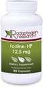 ヨウ素 - HP 12.5 mg | 高効力ヨウ素複合体| ナトリウムヨウ素カリウム ヨウ素 | 180 ベジタリアンカプセル | 適応体研究