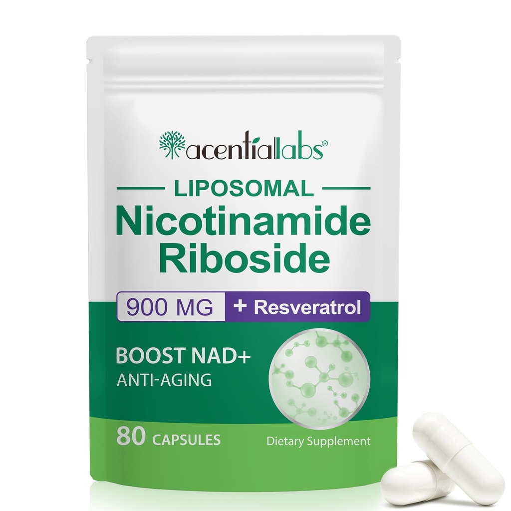 NADのニコチンアミドの肋骨のResveratrol 900mgのNADの補足サポート細胞の健康、反老化、エネルギー、焦点- 80のカプセル