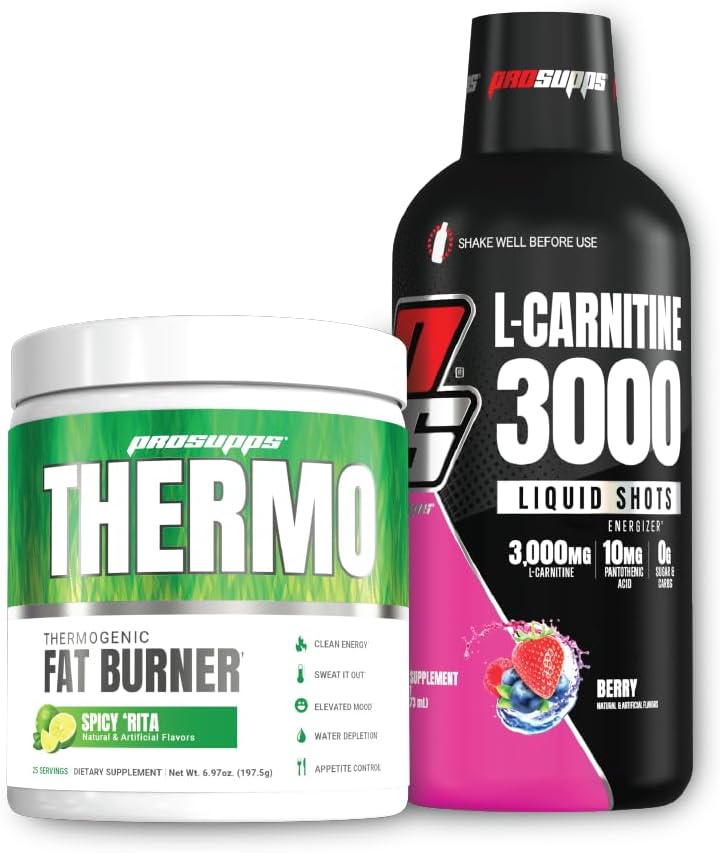 PROSUPPS の熱脂肪燃焼のThermogenic粉のスパイシーなリタおよび 3000 L カルニチンの果実-重量管理および前のワークアウト-エネルギー、気分、食欲制御-