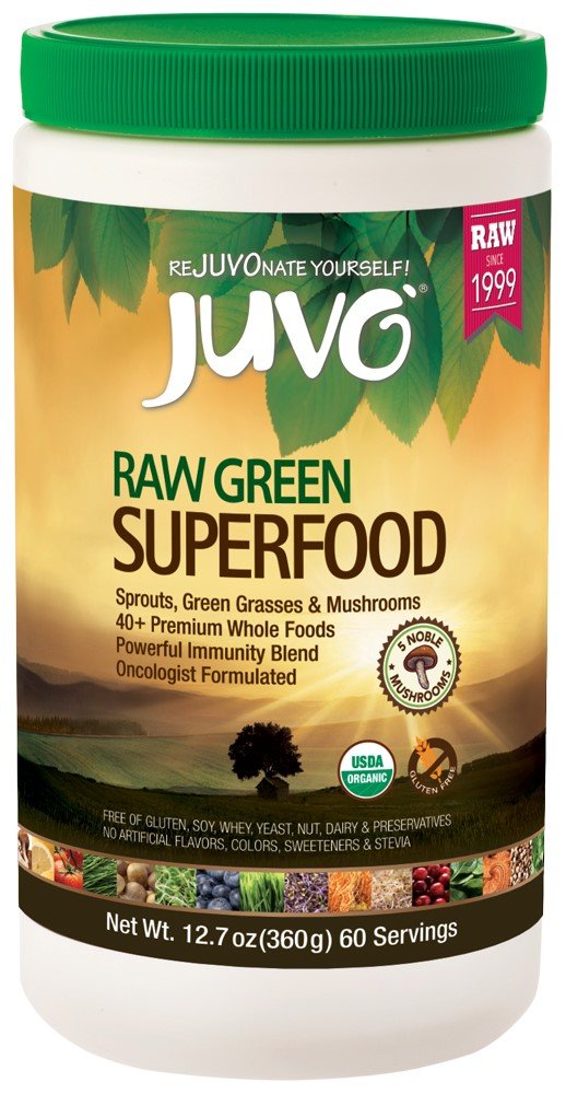 Juvoの未加工緑のスーパーフード, 12.7 ウンス, 60 サービング, ビーガン, グルテンフリー, 非GMO, コーシャ