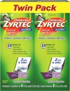Zyrtec 24 Hr子供アレルギーシロップとセチリジン、砂糖フリーグレープ、4 flのツインパック。 oz
