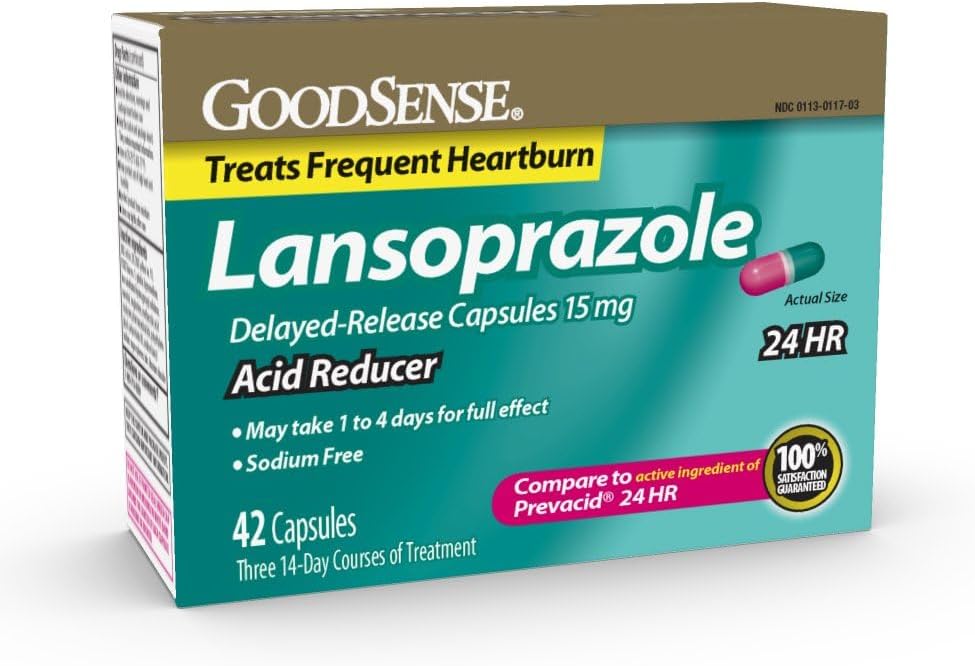 よい感覚の酸の減力剤Lansoprazoleは解放のカプセル、15のmg、42の計算を遅らせました