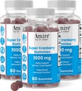 Awan Super Cranberry Gummies博士のアミレ, 助けサポート尿路の健康, 助けは免疫機能を強化します, 男性と女性のためのゼラチンフリークランベリー咀嚼, 180カラット, 90日の供給