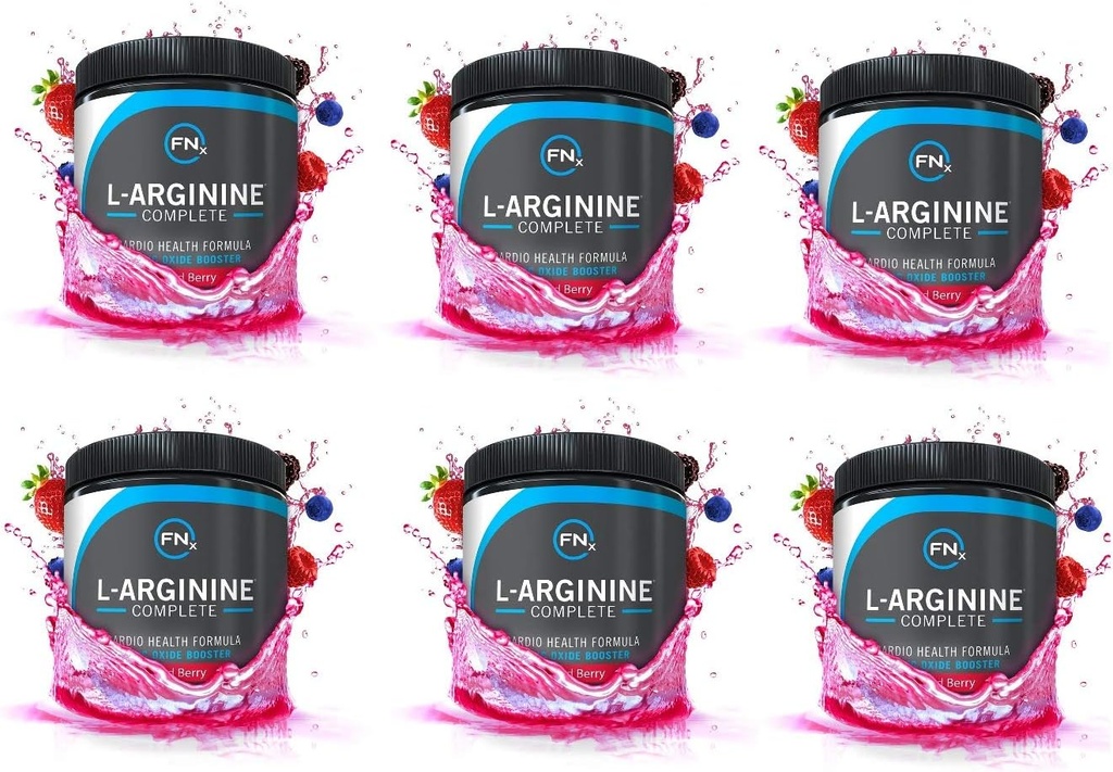 L-アルギニンコンプリート - 心臓の健康 | 5000mg Lアルギニン | 硝酸酸化物ブースター | 天然サプリメント | 混合ベリー - 6パック