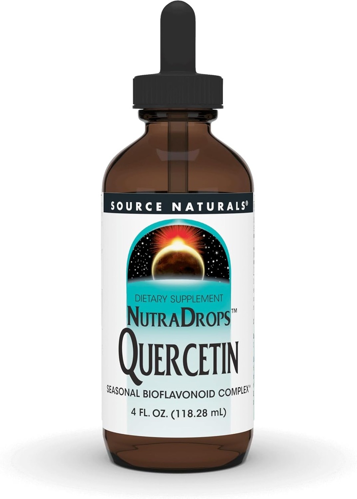 「Source Naturals NutraDrops Quercetin、Seasonal Bioflavoniond Complex* - 4 oz」