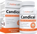 Nutracraft Candicel #1 腸内フローラサプリメント | 毛酸、オレガノ、ワームウッド、ブラックウォールナット、オーバー成長サポートのためのプロバイオティクス | 60 カプセル(非GMO)