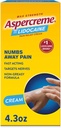 Aspercremeのリドカインの痛みの救助のクリームはMax-Strength 4%のリドカイン及び保湿のアロエ、4.3 OzのNumbingのTopicalの鎮痛剤を凝らしました。