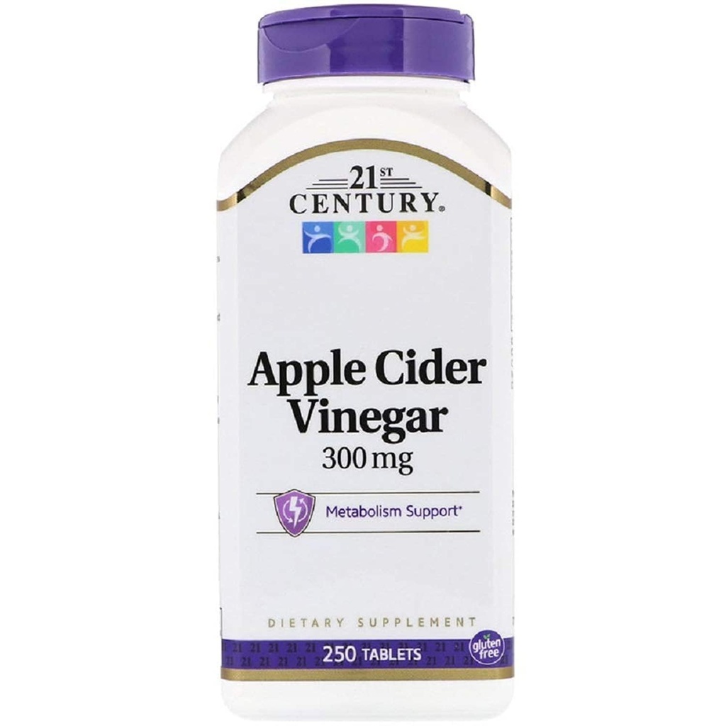 第21世紀アップルサイダー酢、300 mg、250錠