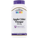 第21世紀アップルサイダー酢、300 mg、250錠